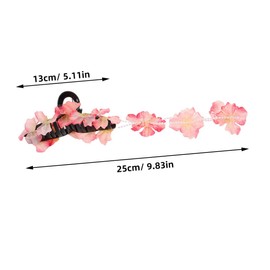 OATIPHO 2pcs Tropical Party Hair Clips with Delicate Tassels Boho Floral Hair Claw Clips Hydrangea Design for Hawaiian Beach Weddings and Dress Up Accessories for Women