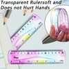 4 PCS 6 Inch Flexible Ruler, Bendable Plastic Ruler, Soft