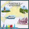 Martha's Vineyard, Nautical Chart (Absorbent Ceramic Coaster, Single, Cork Back,