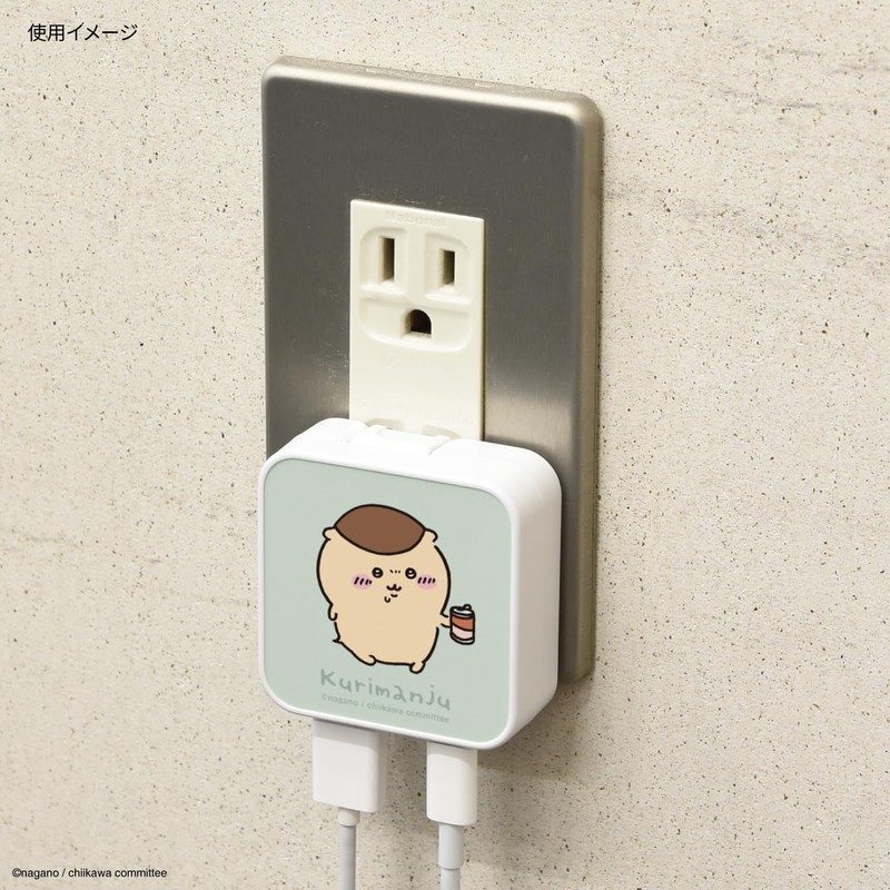 Gourmandies CK-03F Chiwa, USB/USB Type-C AC Adapter, Kurumanju