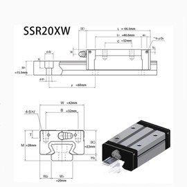 DINGGUANGHE-CUP Professional THK Linear Guide SSR 20 SSR20 SSR20XW SSR20XWUU SSR20XWSS SSR20XW1UU SSR20XW1SS GK Block