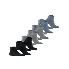 FALKE Men's Happy 6 Pack Trainer Socks Breathable Cotton Men's Trainer Socks Reinforced Short Durable Durable Skin Friendly An Allrounder Plain Multipack Gift Box 6 Pairs, Multicoloured (assortment