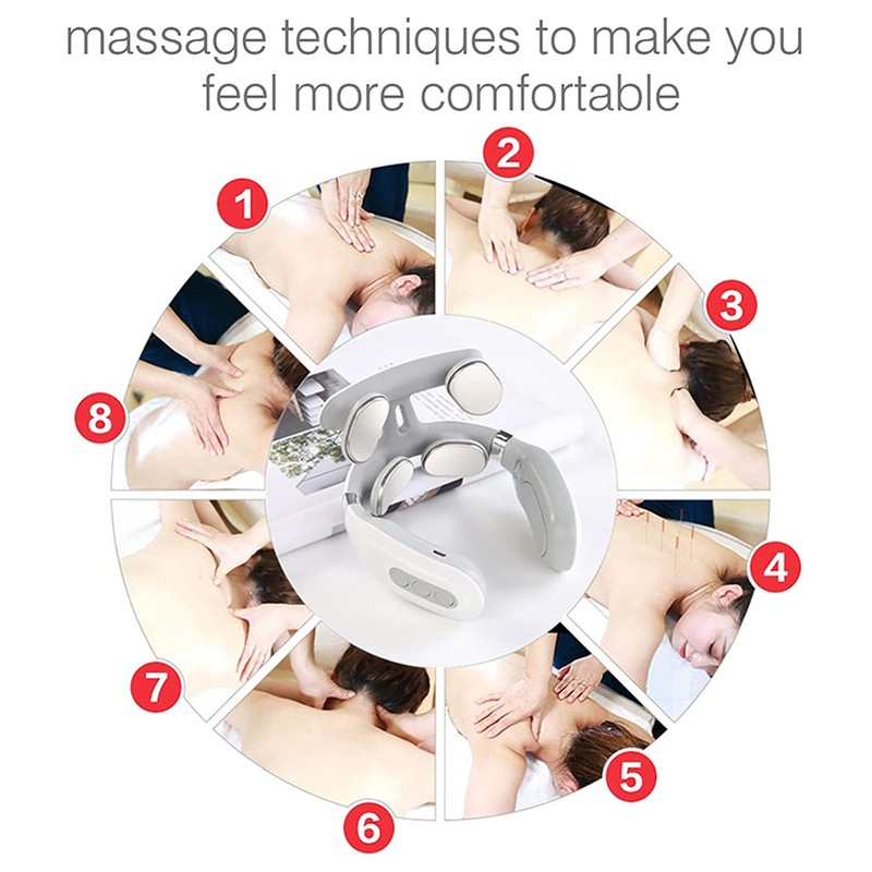 Heating Neck Massager Electric Pulse Massager for Neck Shoulder Muscle