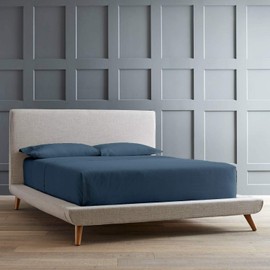 EXTRA 24" POCKET Giza-Egyptian-Dreams-Set-My-Sheet-&-Pillow, 100% Giza Egyptian Cotton Sheet Set |Twin Size, Mediterranean Blue Color| 4-PC Sheet Set, Silky Satin Breathable Giza Cotton Sheets Set