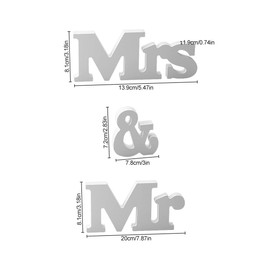 Mr & Mrs Letters Sign Jagowa Letters Sign Mr & Mrs for Wedding Decorations Wedding Top Table Present Anniversary Party Décor