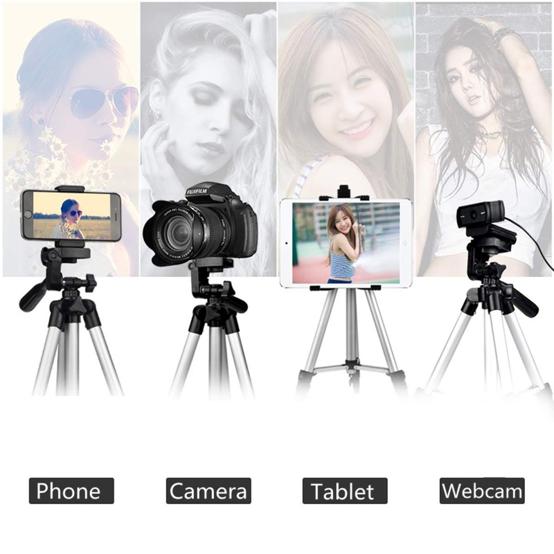 JUSTOP Lightweight Tripod Stand With Phone Holder, Aluminum, For Phone,