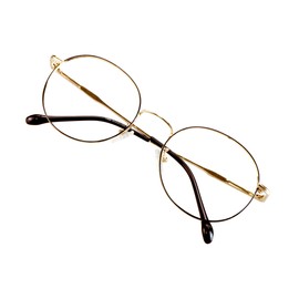 VisionGlobal Blue Light Blocking Glasses for Women/Men, Anti Eyestrain, Computer Reading, TV Glasses, Stylish Oval Frame, Anti Glare (Black Golden, No Magnification)