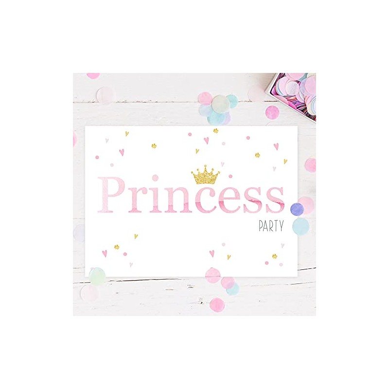 Princess Party Invitations Pink Girls Party Invites x10