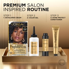 L'Oreal Paris Superior Preference Fade-Defying + Shine Permanent Hair Color, 6 Light Brown, Pack of 1, Hair Dye