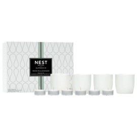 NEST New York White Tea & Rosemary Alfresco 12-Ct Scented Tealight Candle and 4-Ct Tealight Candle Holder Set
