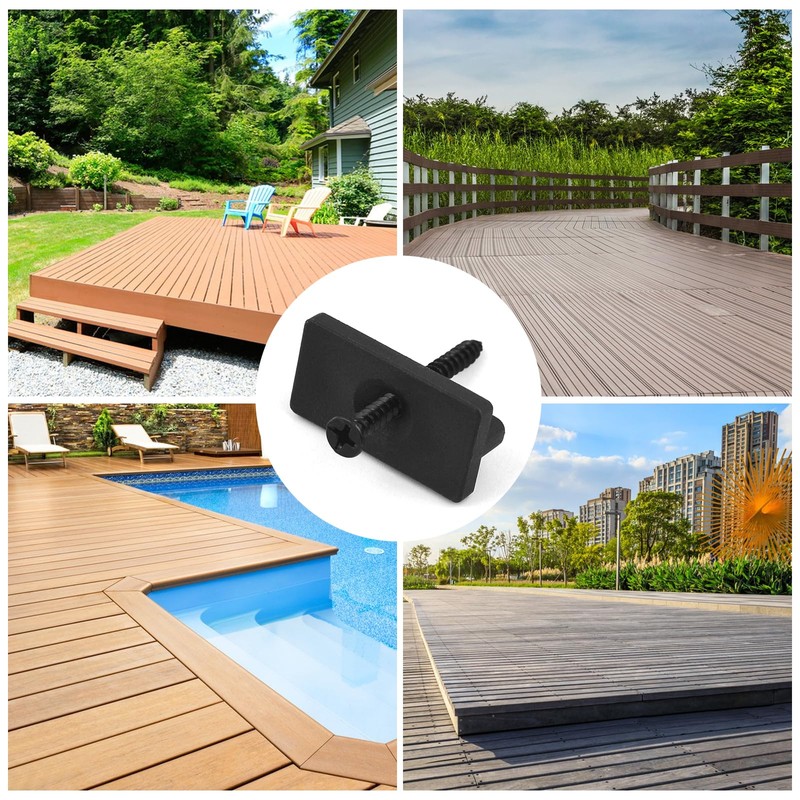 JJWNMLL composite decking clips 100 pcs - 6mm hidden fasteners/plastic