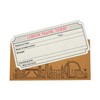 London White (with Gold Shimmer effect) Travel Ticket and Envelope