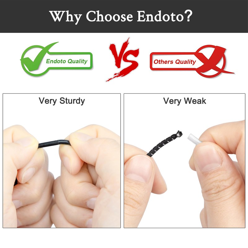 Endoto 3 Pairs Shoelaces for Hey Dude Elastic Strings Replacement