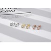 MASOP Leaf Branch Stud Earrings Silver 925 Gold Rose Gold