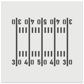 Football Field Yardlines Wall Cookie DIY Craft Reusable Stencil - 11.5 Inch