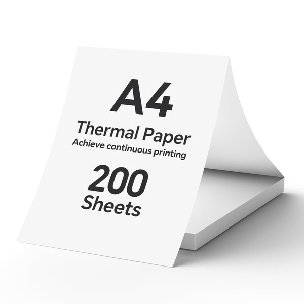 A4 Thermal Paper, 210mm × 297mm Continuous Printing Paper 200