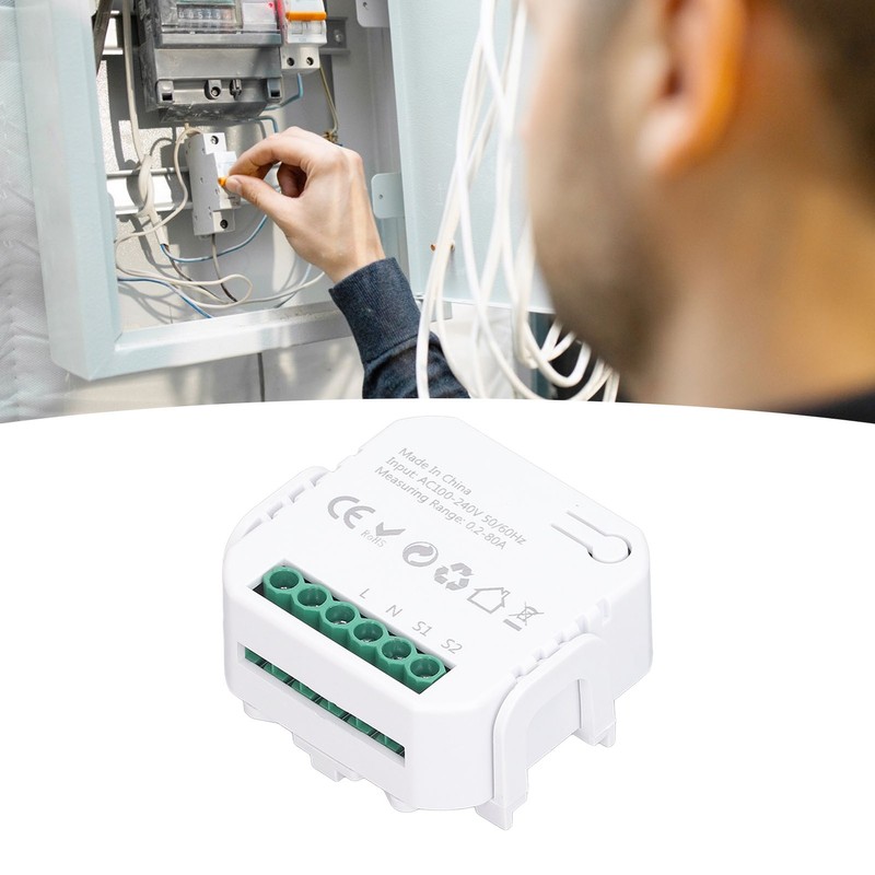 Smart Energy Meter WIFI Power Consumption Monitor Single Phase 100‑240V