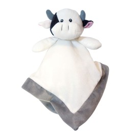Baberoo Cow Security Blanket: Soft, Gender Neutral Baby Loveys for Boys and Girls, Snuggle Toy Stuffed Animal, 12 Inch