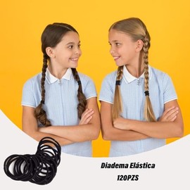 Mythya Ligas para Cabello 120 Piezas, Ligas para el Cabello Elásticas, Gomas Elásticas para Cabello Grueso, Gomas para Coleta, Accesorios de Corbatas 