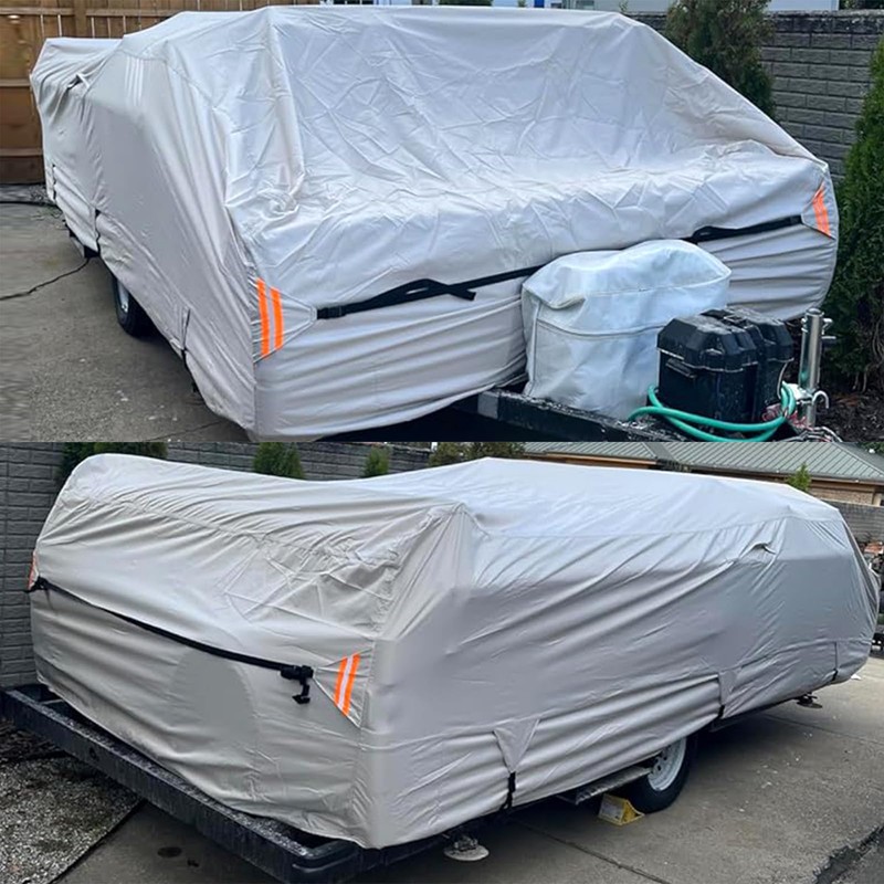 Tuszom True 900D Oxford Anti-Scratch Pop Up Camper Trailer Cover,