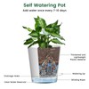 Meowell 4 inch Self Watering Pots for Indoor Plants, 5