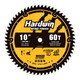 Hardwin 10-Inch 60-Tooth ATB Saw Blade, Carbide-Tipped 5/8 Arbor, Precision Cut for Table Saws & Wood/Plywood/Composites