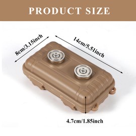 Bamyli Magnetic Key Box for Under Car,Hidden Key Holder,Waterproof Hidden Key Holder Car Key Case for Outdoor Travel,Magnetic Key Box for Under Car Vehicles (Khaki)