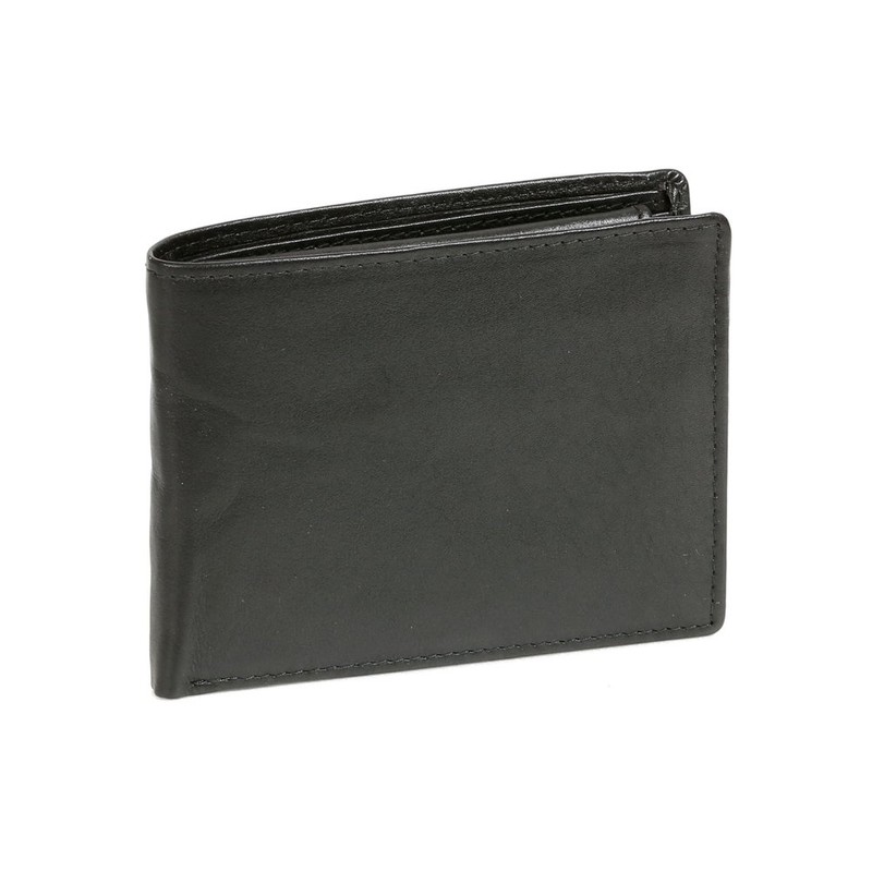 LEAS Men's Wallet Extra Thin with RFID Protection and Flap,