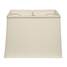 Cloth Wire Slant Retro Rectangle Softback Lampshade With Washer Fitter White Modern Contemporary