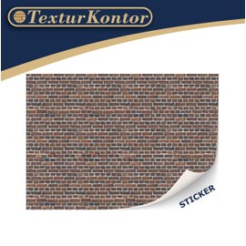 3 Sheets Self-Adhesive Wall Cladding for Dollhouse 1:12 Scale (Smoky Red Bricks)