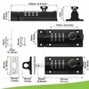 KEZZON Heavy Duty 4-Digit Combination Locking Bolt - Reinforced Zinc