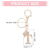 sourcing map Initial Letter Keychains, Pendant Key Chain Keyring Holder