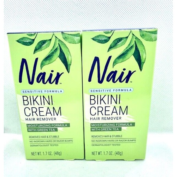 Nair Hair Remover Bikini Cream Sensitive Formula ( 2 Pack ) 1.7 oz each