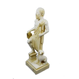 Diogenes sculpture the cynic ancient Greek philosopher aged statue