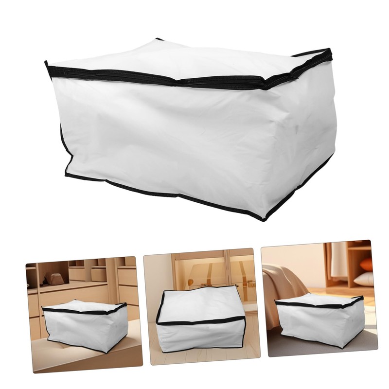 ABOOFAN 2pcs Transparent Quilt Storage Bags with Zipper Compression Organizers