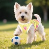 Pistha 4 Pcs Dog Shirts Lovely Printed Pet Clothes Sleeveless