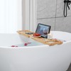 Utoplike Bamboo Bathtub Caddy Tray Bath Tray for Tub, Adjustable