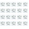 LTSVBO Silver Star Hair Clips 20 Pcs, Metal Non-Slip Snap
