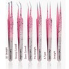 Alluring Ombre Silver Pink with Black Speckles Tweezers - A