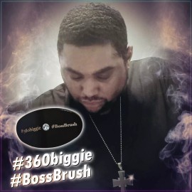 #360biggie #BossBrush 360 Wave Brush Curved Medium Soft Luxury Elite Wave Stone