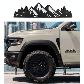 Mountain Car Emblem 3D Effect Mountain Forest Badge Logo, ABS Material Trunk Tailgate Mountains Graphic Badge fits Fit Car Truck Racing SUV Pickup RV 