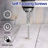 #8 x 1-1/2" Flat Head Self Tapping Screws, White Head