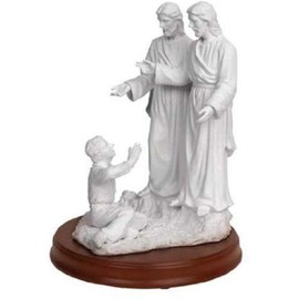 One Moment In Time S10A Joseph Smith First Vision 6" White Marble Ask of God Statue LDS CTR