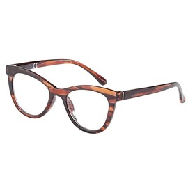 I Heart Eyewear Blair Reading Glasses, Stylish, Unisex, Prescription Quality Readers, Anti-Reflective coating, Spring hinges, Comfortable Oval reader, Brown, 1.25