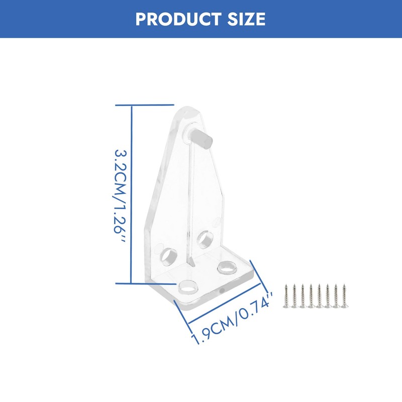 Blinds Hold Down Brackets 4 Pack, Clear Plastic Bottom Rail