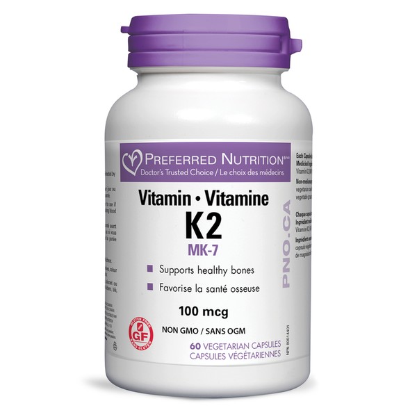 Preferred Nutrition Vitamin K2 100mcg Vegicaps - 60 veg capsules