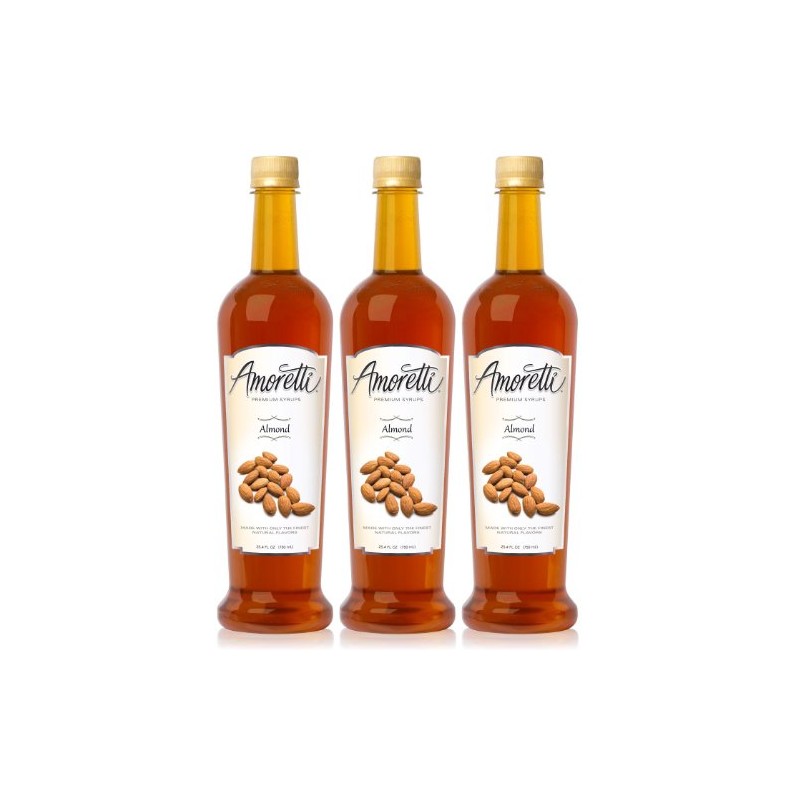 Amoretti Premium Almond Syrup 750ml 3 Pack