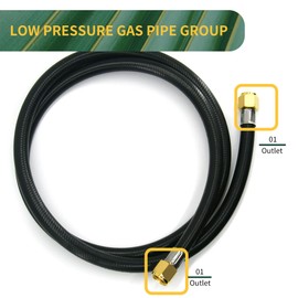 Rixordd 12 Feet Propane Hose Assembly Multipurpose Solution: Features 3/8" Female Flare on Both Ends, Perfect for Gas Grill, RV, Heater, Fire Pit