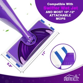 HOMEXCEL Multi-Layer Dry Floor Mop Pads Compatible with Swiffer WetJet-All Purpose Multi Surface Floor Cleaner Spray Mop Pads Refills for Hardwood Floor,16 Count