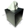OSCO Faux Leather Tissue Box - Black